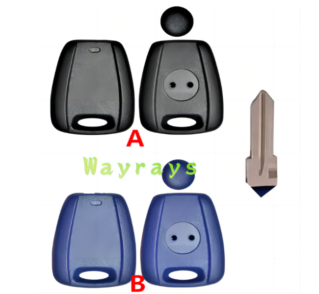 For Fiat transponder  key shell which can put TPX long chip with GT15R blade without chip without logo