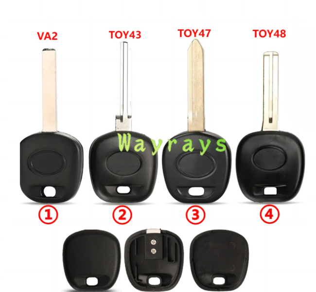 For Lexus transponder key shell without chip with oval logo place
