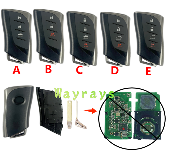 For Lexus key shell with oval logo place,also use for VVDI,Keydiy