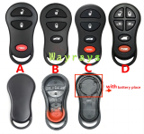 [with battery holder]  For Chrysler key shell  without logo