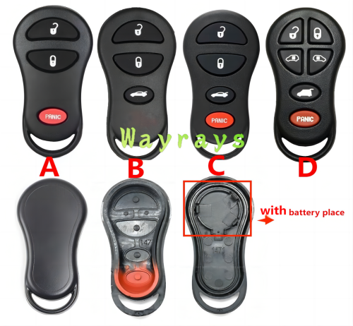 [with battery holder]  For Chrysler key shell  without logo