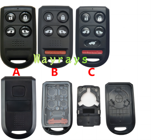 For Honda key shell with square logo place