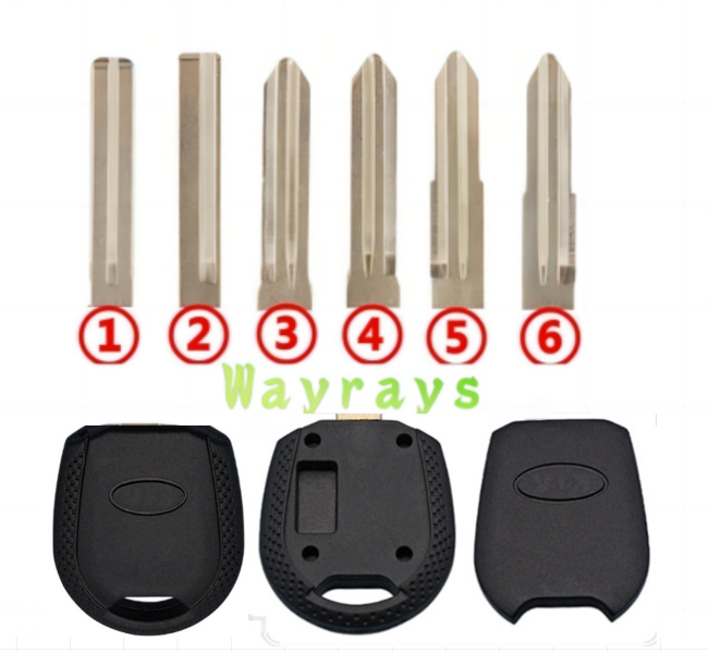 For Kia transponder key shell without chip with logo place