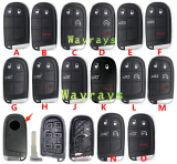 For Fiat key shell with round logo place