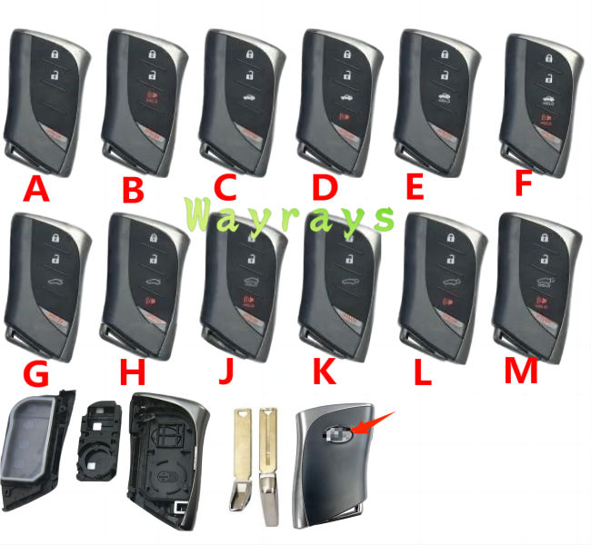 For Lexus key shell ES200/260 0440 with oval logo place,also support lonsdor