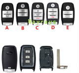 For Kia key shell with oval logo place