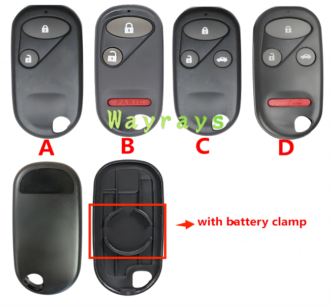 [with battery clamp] For Honda key shell without logo