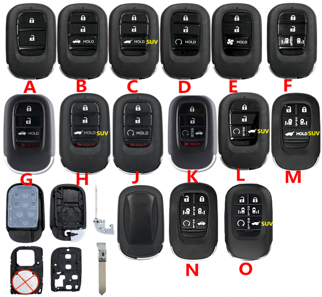 For Honda 2022 new 11th gerneration Civic key shell  without logo