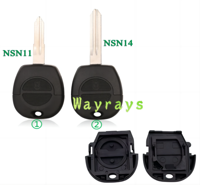 For Nissan key shell with NSN11/NSN14 blade without logo