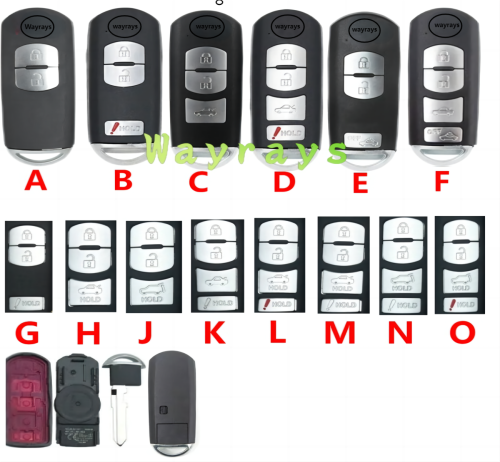 [New style]  For Mazda key shell with round logo place