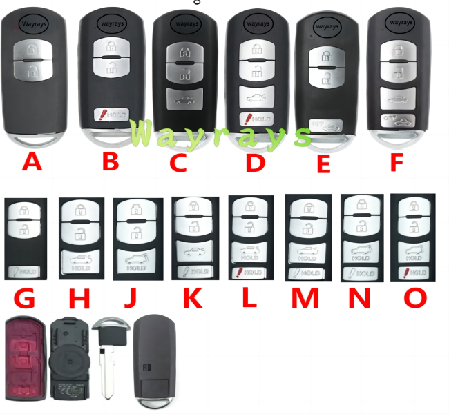 [New style]  For Mazda key shell with round logo place