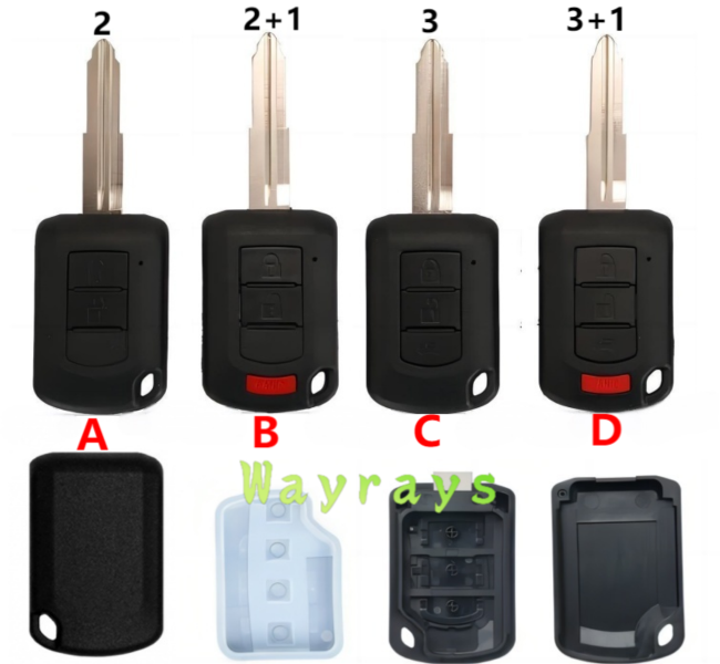 For Mitsubishi upgrade key shell  without logo