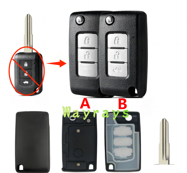 For Mitsubishi key shell without logo