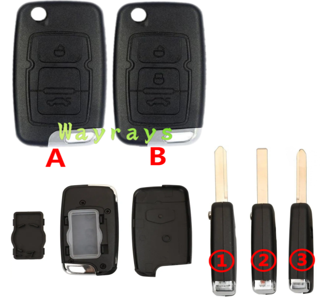 For Geely key shell with logo place