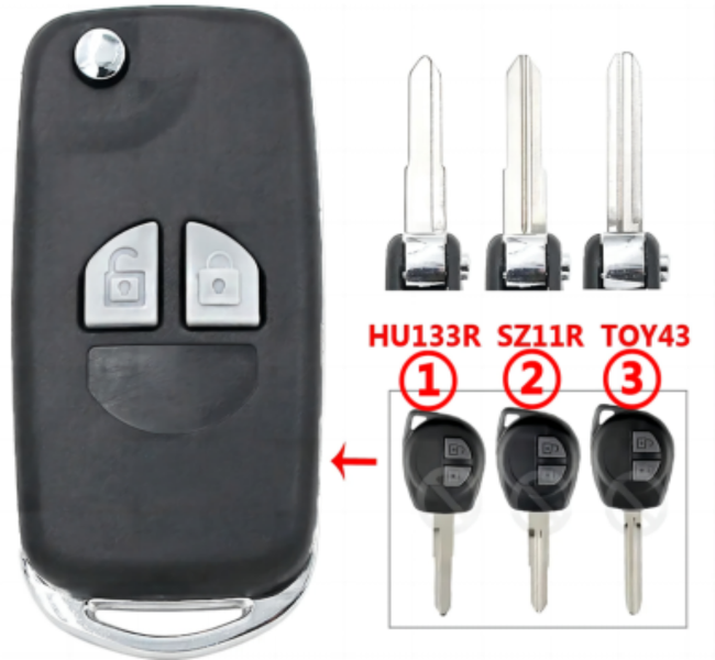 For Suzuki modified key shell  with logo place