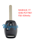 For Honda MLBHLIK-1T ID46 chip PCF7961 with FSK 434mhz 2/3 button remote key