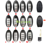 [the battery place on the middle part] For Nissan key shell without logo without light