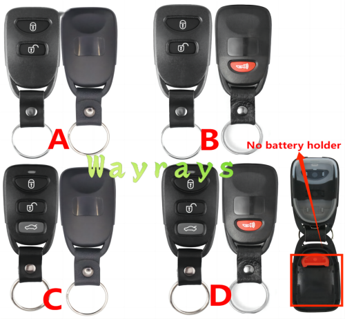 [no battery holder]  For Hyundai Kia key shell without logo
