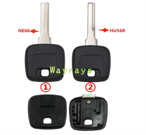 For Volvo transponder key shell  without chip without logo place