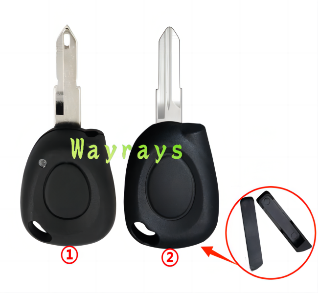 For Renault transponder key shell without chip without logo