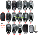 [no battery clamp] For Hyundai key shell  with oval logo place
