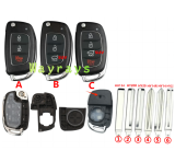 [the screw is on the back ②] For Hyundai key shell with oval logo place