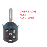 For Ford Edge CWTWB1U793 4D63 chip with ASK 315mhz remote key