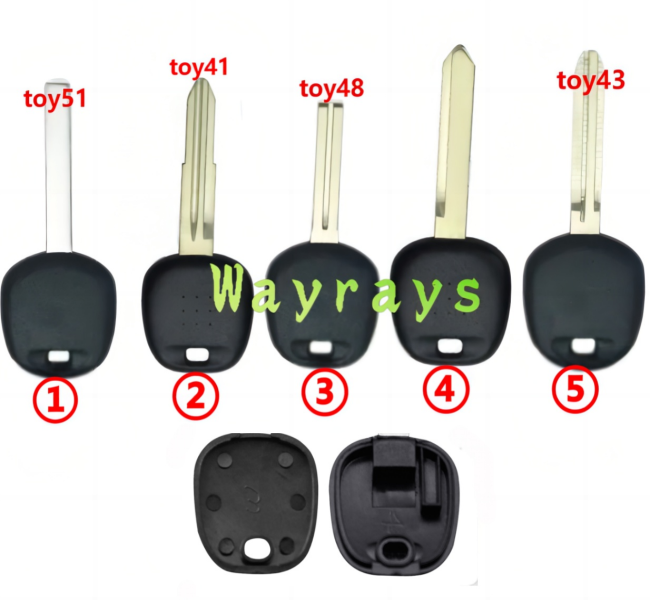 For Toyota transponder key shell without chip without logo