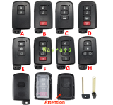 [Model ①] For Toyota key shell with oval logo place