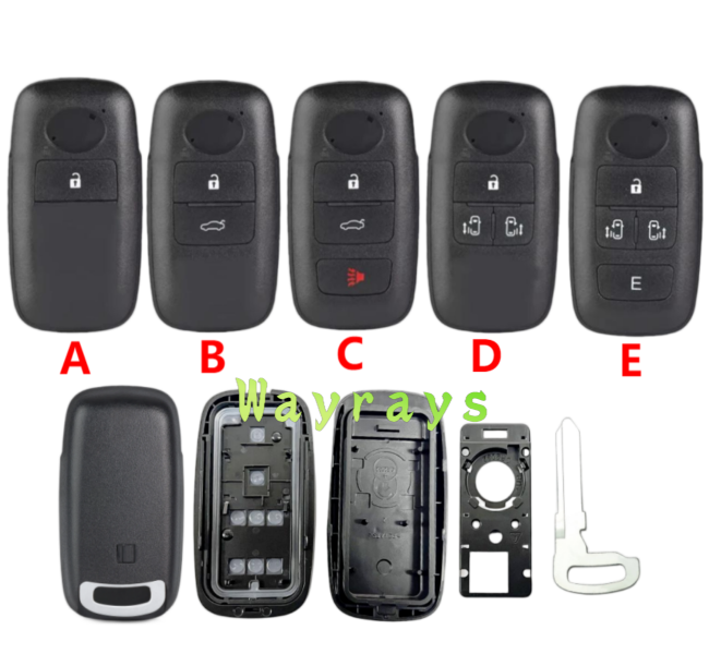 For Toyota key shell with oval logo place