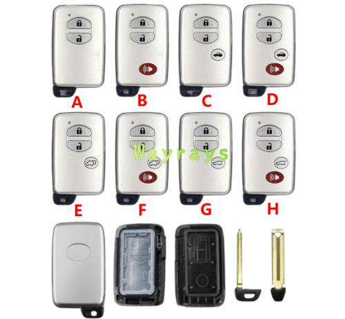 For Toyota key shell  with oval logo place