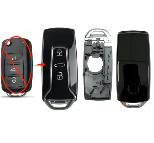 [Model ②] For VW 202ad modified key shell  with round logo place