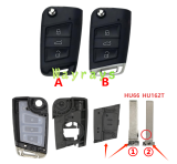 For VW key shell with round logo place