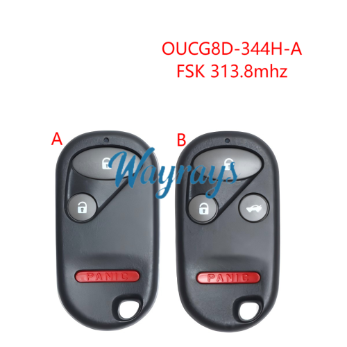For Honda OUCG8D-344H-A FSK 313.8mhz 2+1/3+1 button remote key