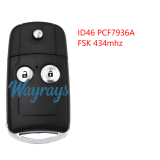 For Honda HLIK-3T ID46 chip PCF7936A with FSK 434mhz 2/3 button remote key