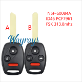 For Honda N5F-S0084A ID46 chip PCF7961A with FSK 313.8mhz 3+1 button remote key