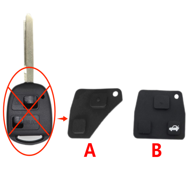 [Only key pad] For Toyota key shell part,use for KZ-TOY004 KS-TOY001