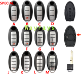 [the battery place on the right part]  For Nissan key shell, with OEM logo place without light