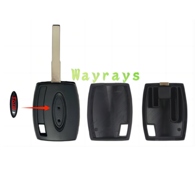 For Ford Focus transponder key shell without chip which can put TPX long chip with OEM logo place