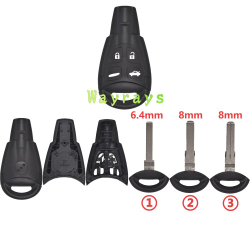 For SAAB key shell with round logo place，please choose the key blade can be removed easily or not