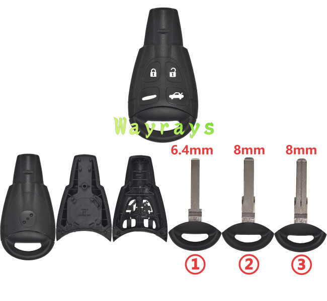 For SAAB key shell with round logo place，please choose the key blade can be removed easily or not