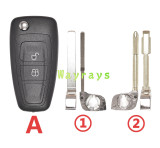For Ford Focus Mondeo key shell with oval logo place