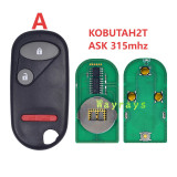 For Acura KOBUTAH2T ASK 315mhz 2+1/3+1 button remote key