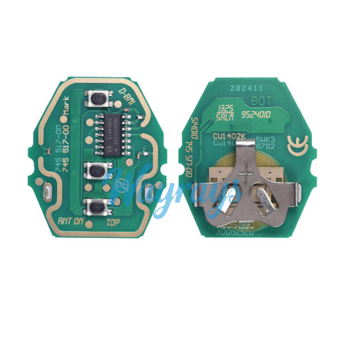 For BMW EWS system ID44 chip PCF7935 with ASK 434mhz 3 button remote key