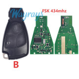 For Benz FSK 434mhz 2/3 button remote key