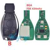 For Benz BGA FSK 434mhz 2/3 button remote key