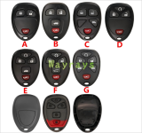 [without battery clamp] For Buick Chevrolet key shell without logo