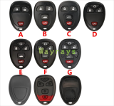 [with battery clamp] For Buick Chevrolet key shell without logo