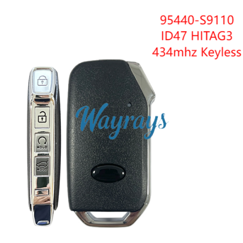 For Kia 95440-S9110 ID47 chip HITAG3 with FSK 434mhz keyless 4 button remote key