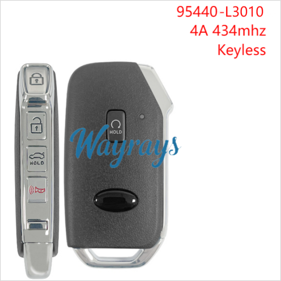 For Kia 95440-L3010 4A chip with FSK 434mhz keyless 4+1 button remote key